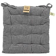 Home Elements Podsedák prošívaný 40 × 40 cm, černá kostička - Chair Cushion