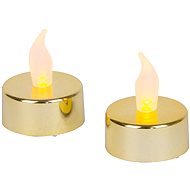 Strend Pro LED tea light, 2 pcs, gold, floating flame - LED Candle