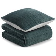 Set deky a polštáře DORMEO WARM HUG zelená  2022 LINES TRELLIS 130X190 - Polštář