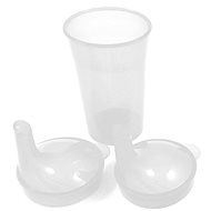 Sundo Mug with two lids and two wide mouthpieces, 250 ml, transparent - Mug