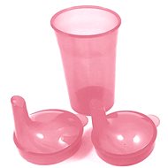 Sundo Mug with Two Lids and Two Long Wide Spouts, 250ml, Red - Mug