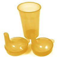 Sundo Mug with two lids and two wide mouthpieces, 250 ml, orange - Mug