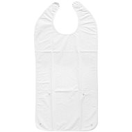 Sundo Bib for Adults with Snap Closure and Pocket, White - Adult Bib