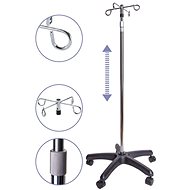 Sundo Infusion Stand on Wheels, Height Adjustable 117 - 208cm - Stand