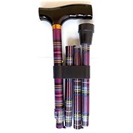 Sundo Folding Support Stick, Height 85-95cm, Karo Pink - Walking stick