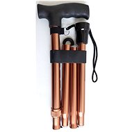 Sundo Folding Support Stick, Height 85-95cm, Brown - Walking stick