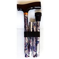 Sundo Folding Support Stick, Height 85-95cm, Navy Blue - Walking stick