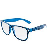 OEM Sluneční brýle Nerd, zebra, modrá čirá skla - Brýle