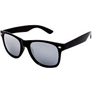 OEM Slnečné okuliare Nerd, zrkcadlové, čierne, strieborné sklá - Okuliare