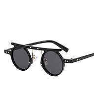 VeyRey Men's steampunk sunglasses, Punnyostion, black, uni - Glasses