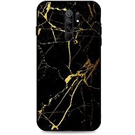 TopQ Cover LUXURY Xiaomi Redmi 9 solid Marble black-gold 51003 - Phone Cover