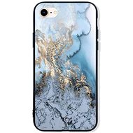 TopQ Cover LUXURY iPhone SE 2020 solid Marble Blue 49238 - Phone Cover