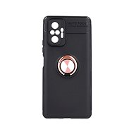 TopQ Cover Xiaomi Redmi Note 10 Pro silicone black with copper ring 59442 - Phone Cover