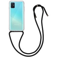 TopQ Cover Samsung A51 silicone with black cord transparent 49701 - Phone Cover