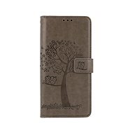 TopQ Case Realme C21Y booklet Grey tree owls 70801 - Phone Case