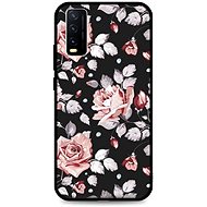 TopQ Cover LUXURY Vivo Y20s solid Black Roses 70889 - Phone Cover