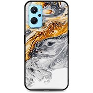 TopQ Cover LUXURY Realme 9i solid Marble grey-gold 71092 - Phone Cover