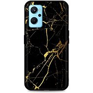 TopQ Cover LUXURY Realme 9i solid Marble black-gold 71091 - Phone Cover
