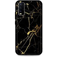 TopQ Cover LUXURY Vivo Y20s solid Marble black-gold 70883 - Phone Cover