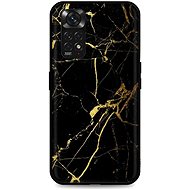 TopQ Cover LUXURY Xiaomi Redmi Note 11 solid Marble black-gold 71927 - Phone Cover