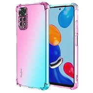 TopQ Cover Xiaomi Redmi Note 11 silicone Shock rainbow mint-pink 71803 - Phone Cover