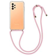 TopQ Cover Samsung A13 silicone with pink cord transparent 72325 - Phone Cover