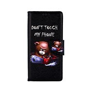 TopQ Kryt Xiaomi Redmi 9 knižkový Don´t Touch medvedík 53951 - Kryt na mobil