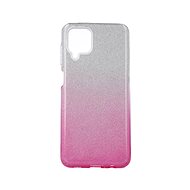 Forcell Case Samsung A12 glitter silver-pink 56469 - Phone Case