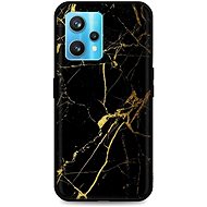 TopQ Cover LUXURY Realme 9 Pro+ solid Marble black-gold 73154 - Phone Cover