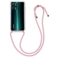 TopQ Kryt Realme 9 Pro silikón s ružovou šnúrkou priehľadný 73350 - Kryt na mobil