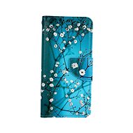 TopQ Case Samsung A20e book Blue with flowers 42945 - Phone Case