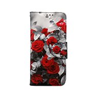 TopQ Case Xiaomi Redmi Note 11 booklet Red rose mix 73681 - Phone Case