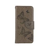 TopQ Case Xiaomi Redmi Note 11 book Butterfly grey 73695 - Phone Case