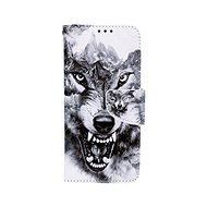 TopQ Case Xiaomi Redmi Note 11 book Black and white wolf 73655 - Phone Case