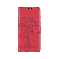 TopQ Case Samsung A13 booklet Dark pink tree owls 73820 - Phone Case