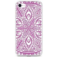 TopQ Cover iPhone SE 2022 silicone Violet Mandala 73954 - Phone Cover