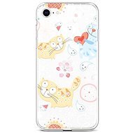 TopQ Kryt iPhone SE 2022 silikón Happy Cats 73980 - Kryt na mobil