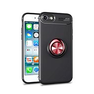 TopQ Cover iPhone SE 2022 black with Red Ring 74632 - Phone Cover