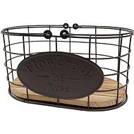 Prodex Metal basket, oval 26 × 15 cm - Decoration