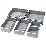 Ruhhy 25764 Folding drawer organiser for underwear, 6 pcs, grey - Drawer Organiser