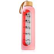 DuraHome Glasflasche, HydroCoach, 1 l, rosa_4063 - Trinkflasche