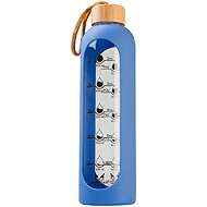 DuraHome Láhev skleněná, HydroCoach, 1 l, modrá_4087 - Drinking Bottle