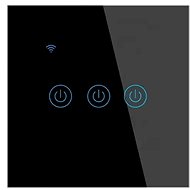 Surtep Tuya Smart light switch DS-101BW-3-button, black - Light Switch