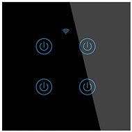 Surtep Tuya Smart light switch DS-101BW-4-button, black - Light Switch