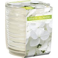 BISPOL Fehér virágok, 130 g - Gyertya