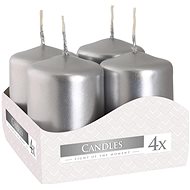 BISPOL Advent Metallic Silver 4×60 g - Candle Set