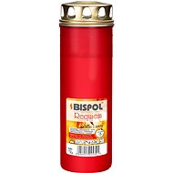 BISPOL cemetery lamp requiem moulded wax plastic red 120 h - Candle