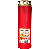 BISPOL cemetery lamp requiem moulded wax plastic red 168 h - Candle