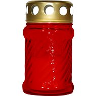 BISPOL hřbitovní sklenená svíčka červená 10 h - Svíčka