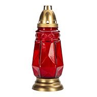 BISPOL Temetői üveg mécses, briliáns, piros 48 h - Gyertya